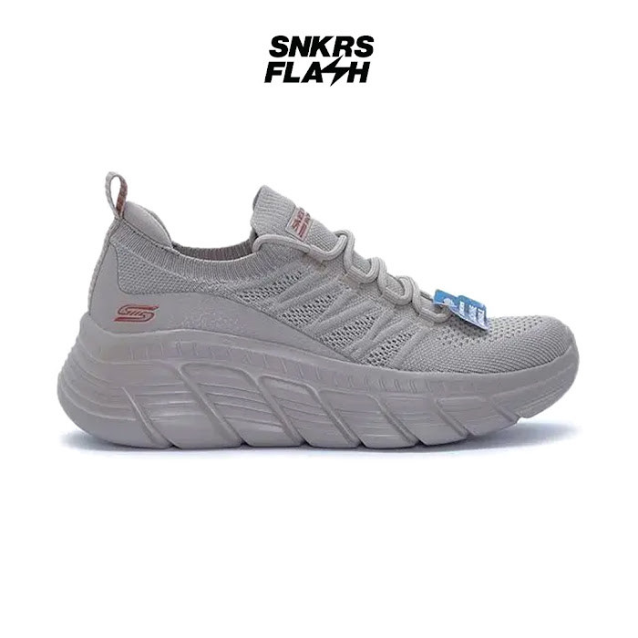 ( NO BOX ) SKECHERS BOBS B FLEX HI TAUPE - 117384TPE