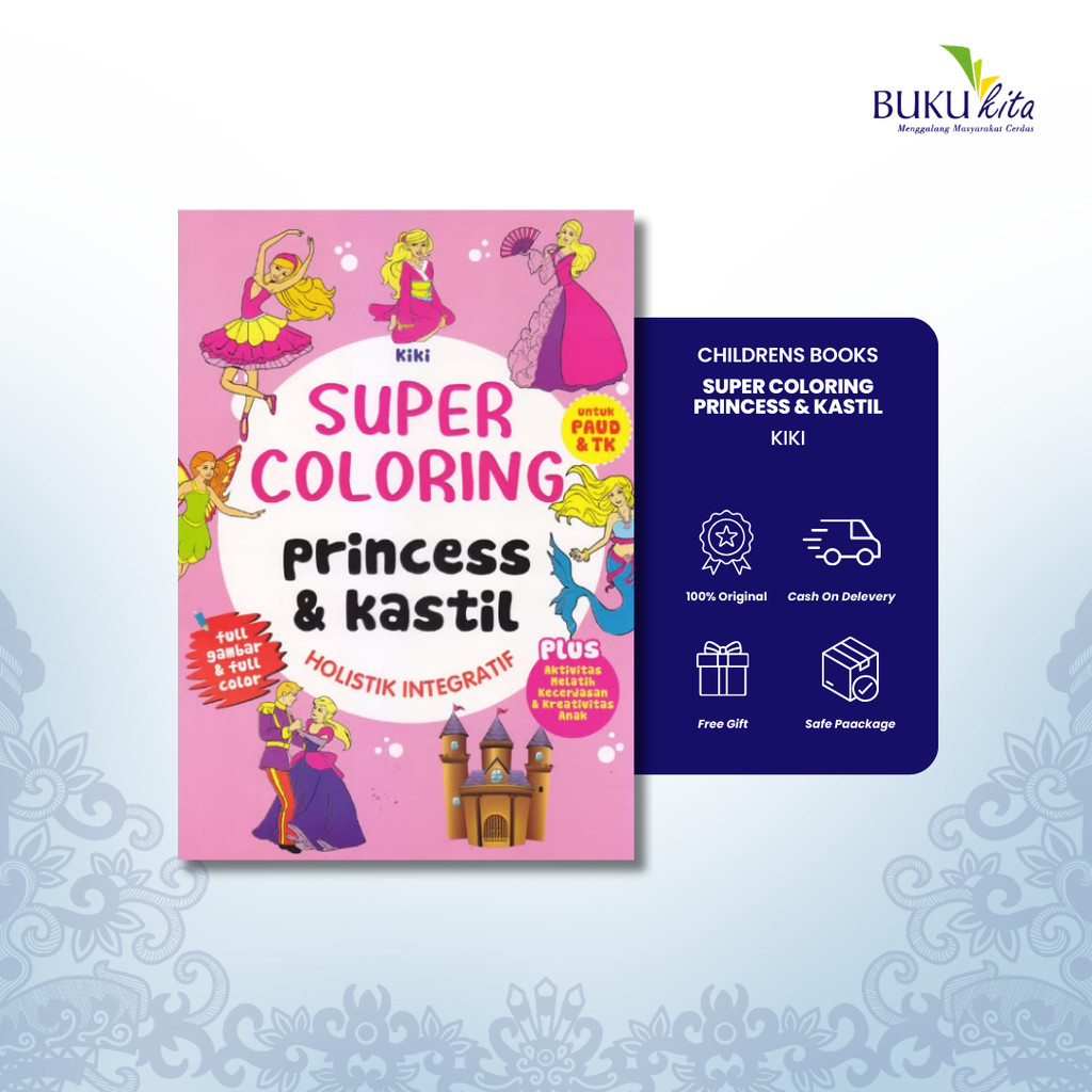 BukuKita Store | Buku Anak - Super Coloring Princess & Kastil by Kiki