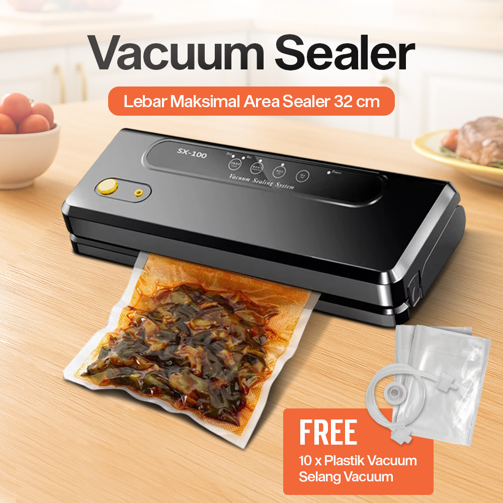 Alat Vakum Makanan Vacuum Sealer Packaging Machine Mesin Press Plastik Kedap Udara Pres Makanan Froz