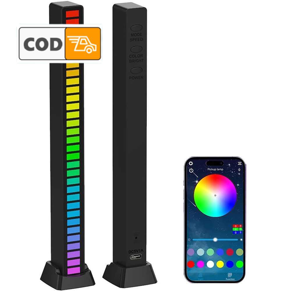 Lampu Musik Sensor Suara LED RGB Bar Strip Sound Rhythm Light USB 32 Dekorasi Pesta Hiasan Gaming Eq