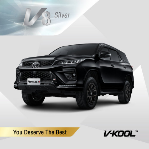 Kaca Film V-KOOL V8 Black Series TOYOTA FORTUNER VRZ >2016 Depan VRX60