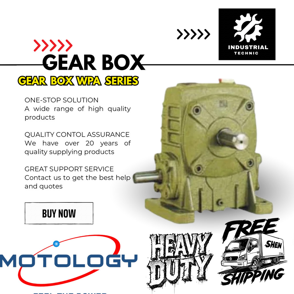 GEARBOX MOTOLOGY WPA 100 RATIO 1:10-60/ GEARBOX WPA/ GEARBOX SPEED REDUCER WPA/ GEARBOX REDUCER/ WOR