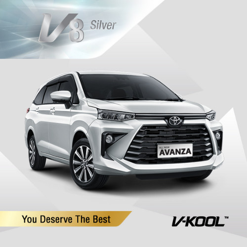 Kaca Film V-KOOL V8 Black Series TOYOTA AVANZA VELOZ 2022 Depan VRX60