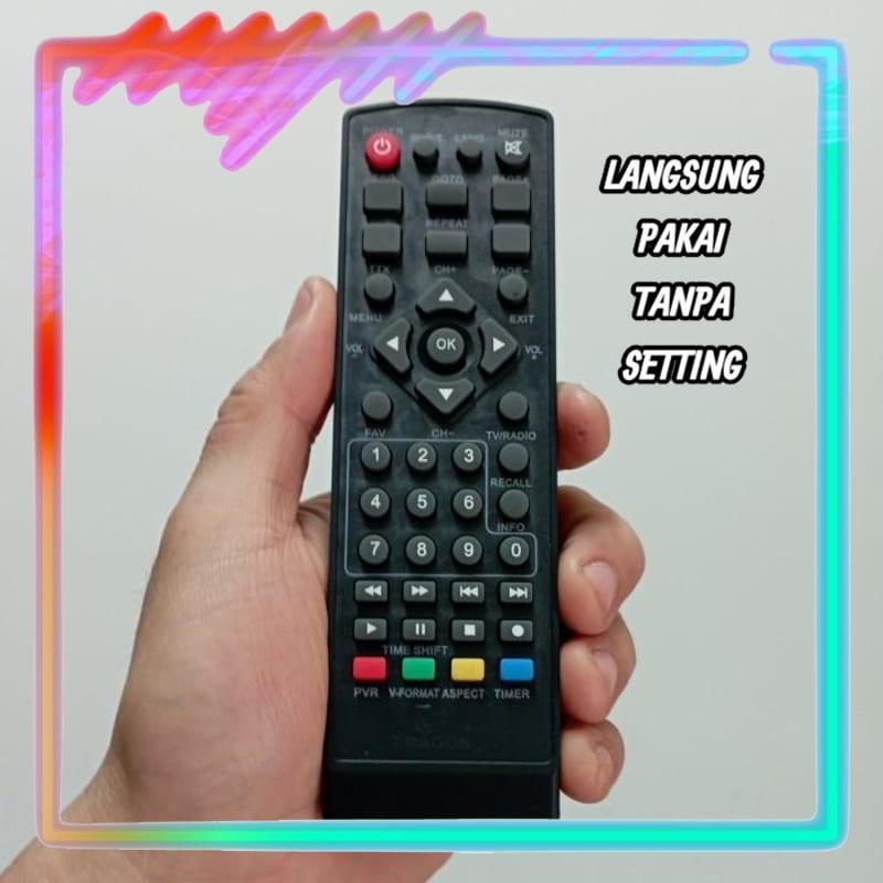 Remot Remote STB DVB-T2 Paragon Myvo Goldsat Universal Tanpa Setting Digital  Terestrial TV Set Top 