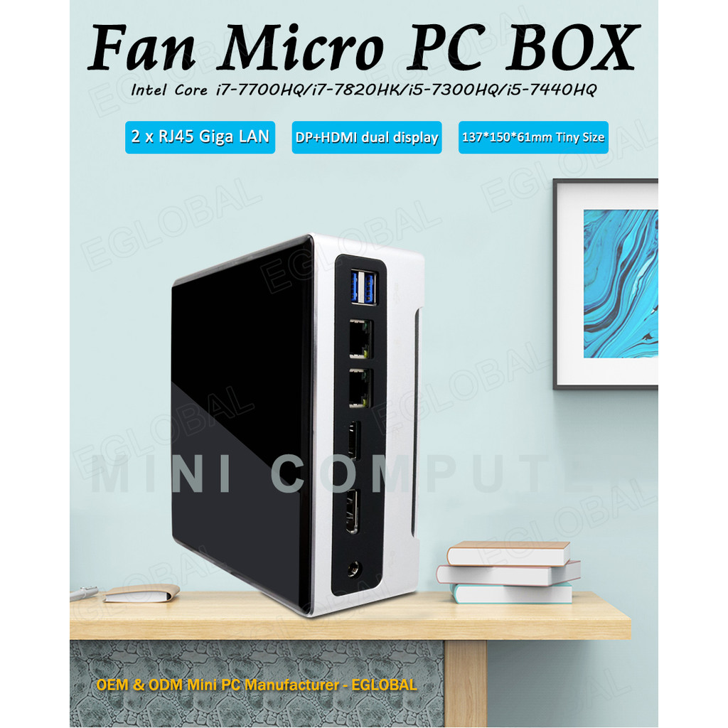 Eglobal Baru Intel Core I9 10880H I7 1065G7 Barebone Micro PC Windows
