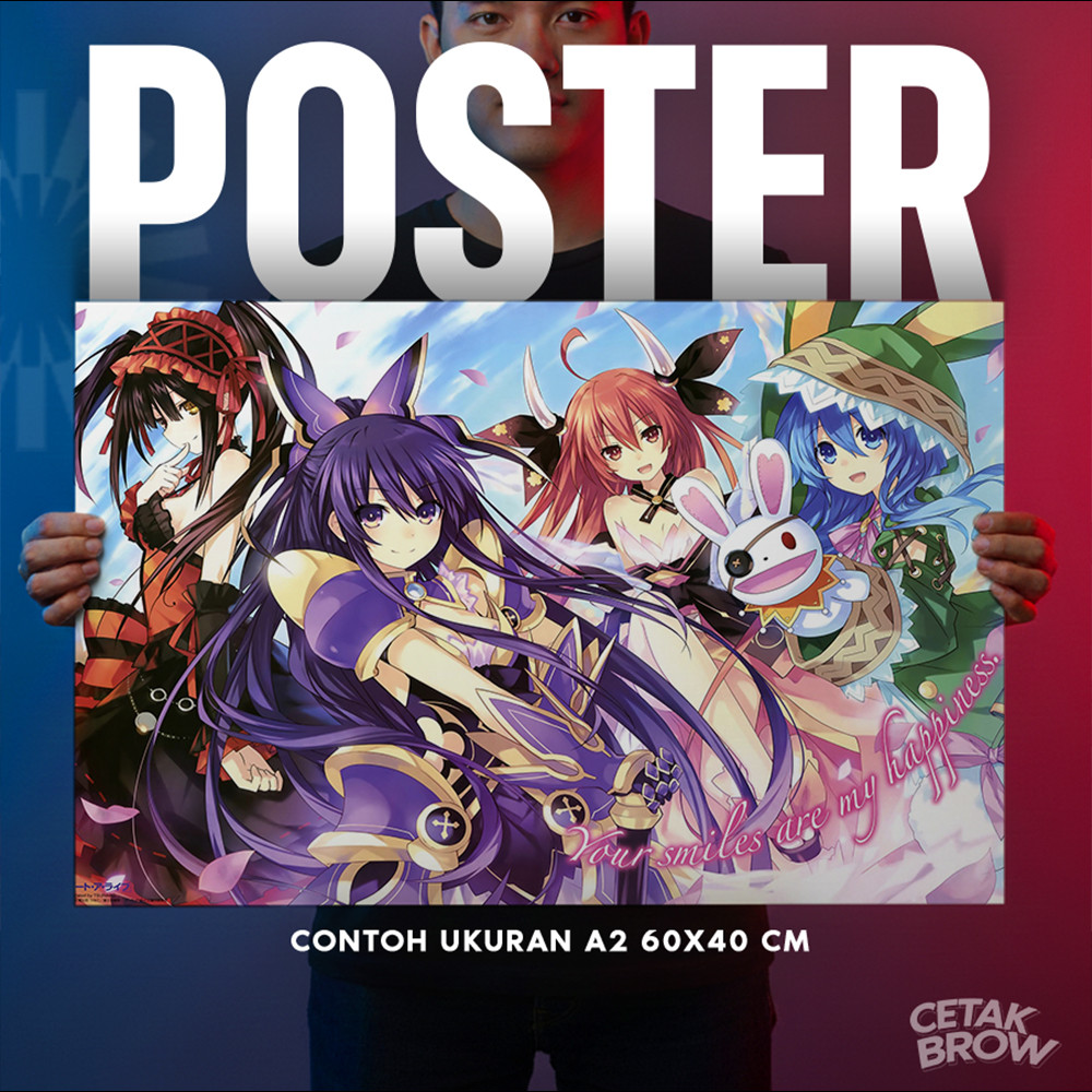 Poster Date A Live Tokisaki Kurumi Zafkiel Hiasan Dinding Kamar Estetik Dekorasi Mewah Pro Art