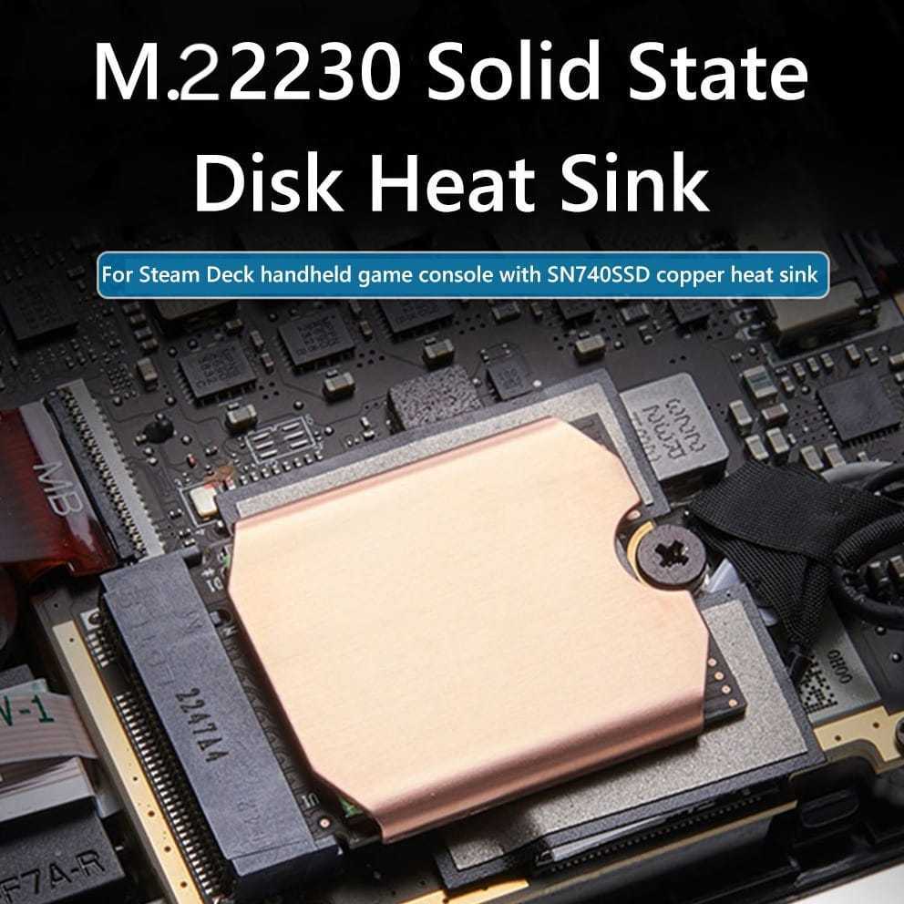 Heatsink SSD M.2 2230 NVMe Console Game Copper Cooler Rose Gold