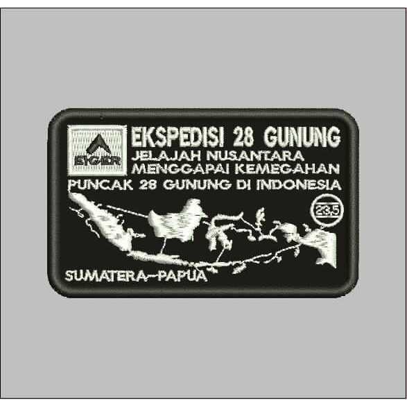 EMBLEM PATCH BORDIR GAMBAR EIGER EKSPEDISI GUNUNG KOTAK EMBROIDERY - tempatbordir.id