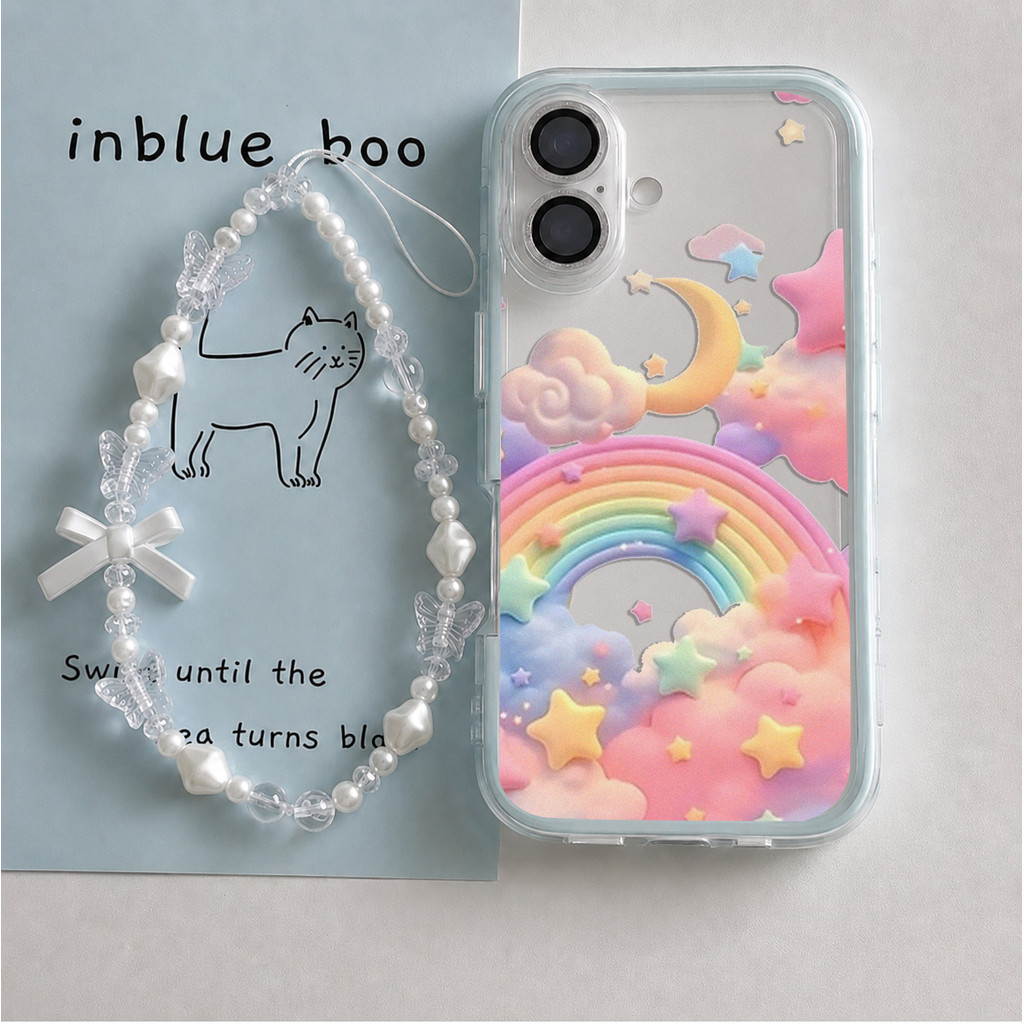 Pelangi Kartun Mewah Aesthetic Case Iphone 17 Pro Max 13 Pro Max11 14 Pro Max 13 Pro Max 14 Plus 15 