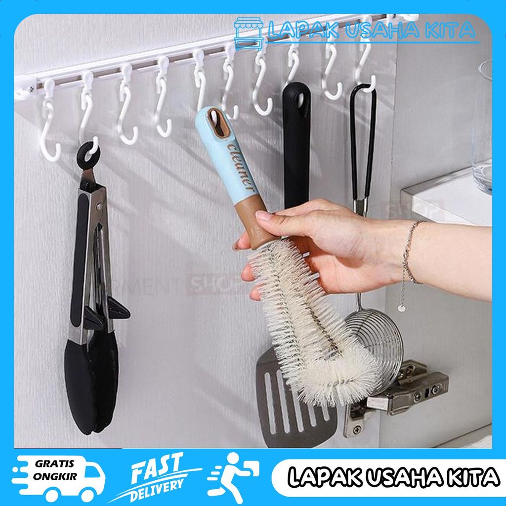 RAK TEMPEL GESER SLIDING HOOK GANTUNGAN SPATULA SUTIL BAWAH LEMARI KABINET KITCHEN ORGANIZER PRIVASI