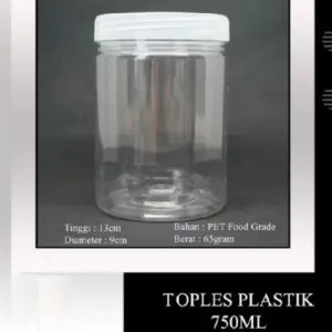 toples plastik/toples tabung (750 ml) 750ml