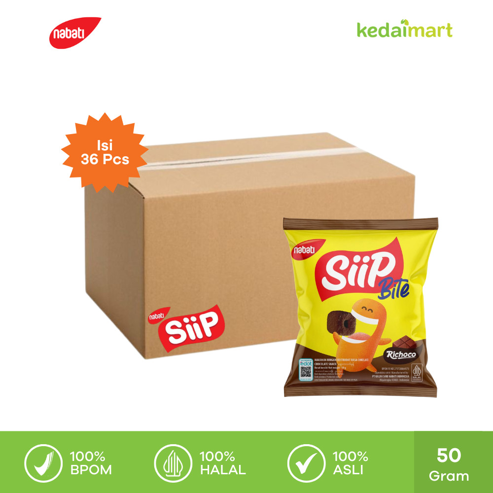 Nabati Siip Bites Richoco 50 Gram Dus Isi 36