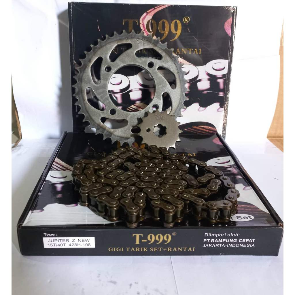 T999 Gir/Gear Paket/Set Komplit Motor Jupiter Z New (15T/40T) 428H-108