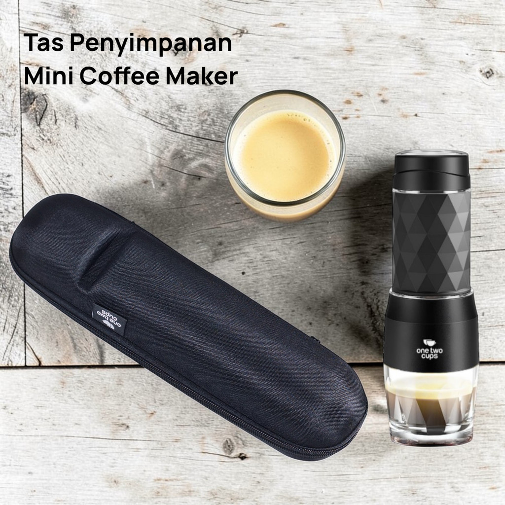 One Two Cups Tas Penyimpanan Hand Press Mini Coffee Maker for HS-8439 - OT14