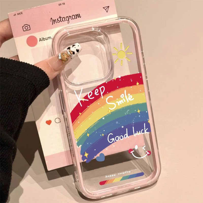 Estetik Pelangi 2-In-1 Cantik Case Oppo A6 A6t Pro 5G Reno 15F A6X A6T A6S Pro 14F A3X A5 Pro A5I Pr