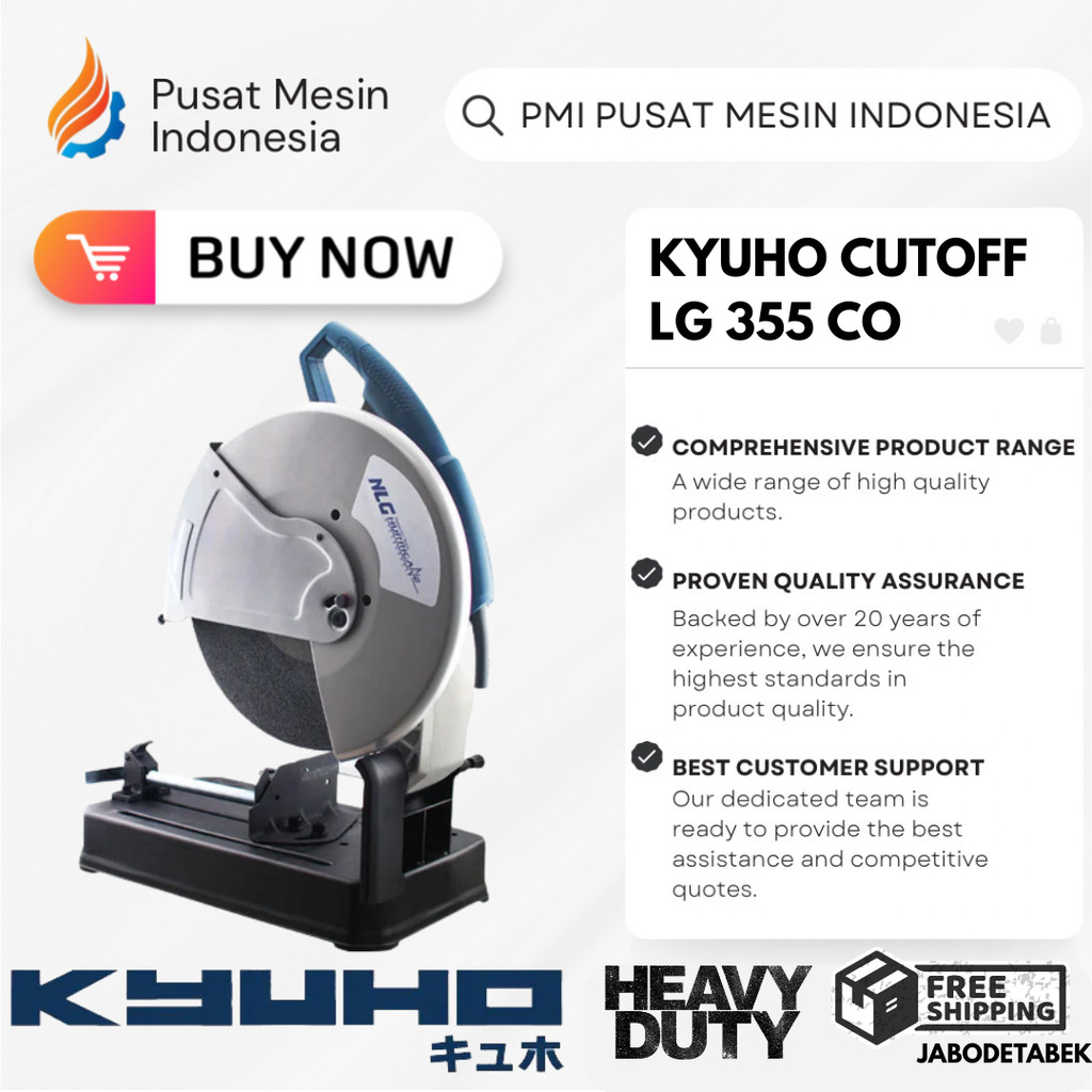 KYUHO  CUTOFF LG 355 CO / MESIN POTONG BESI KYUHO / MESIN CUTOFF KYUHO / GERGAJI MITRA