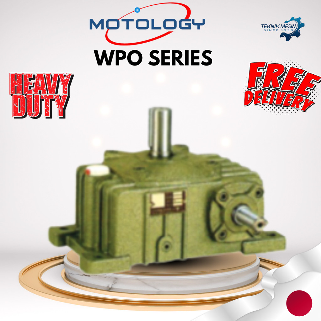 GEARBOX MOTOLOGY  WPO 80 RATIO 1:10-60/ GEARBOX WPO/ GEARBOX SPEED REDUCER WPO/ GEARBOX REDUCER/ WOR