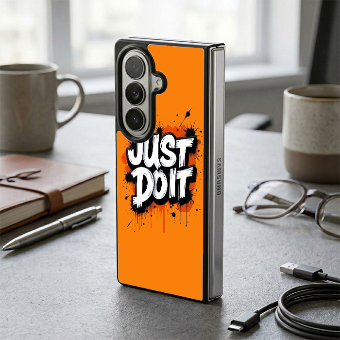 Case Casing Samsung Z Fold 7 6 5 4 3 Just Do It Graffiti