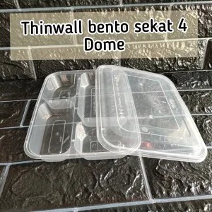 thinwall bento sekat 4 DOME per slop