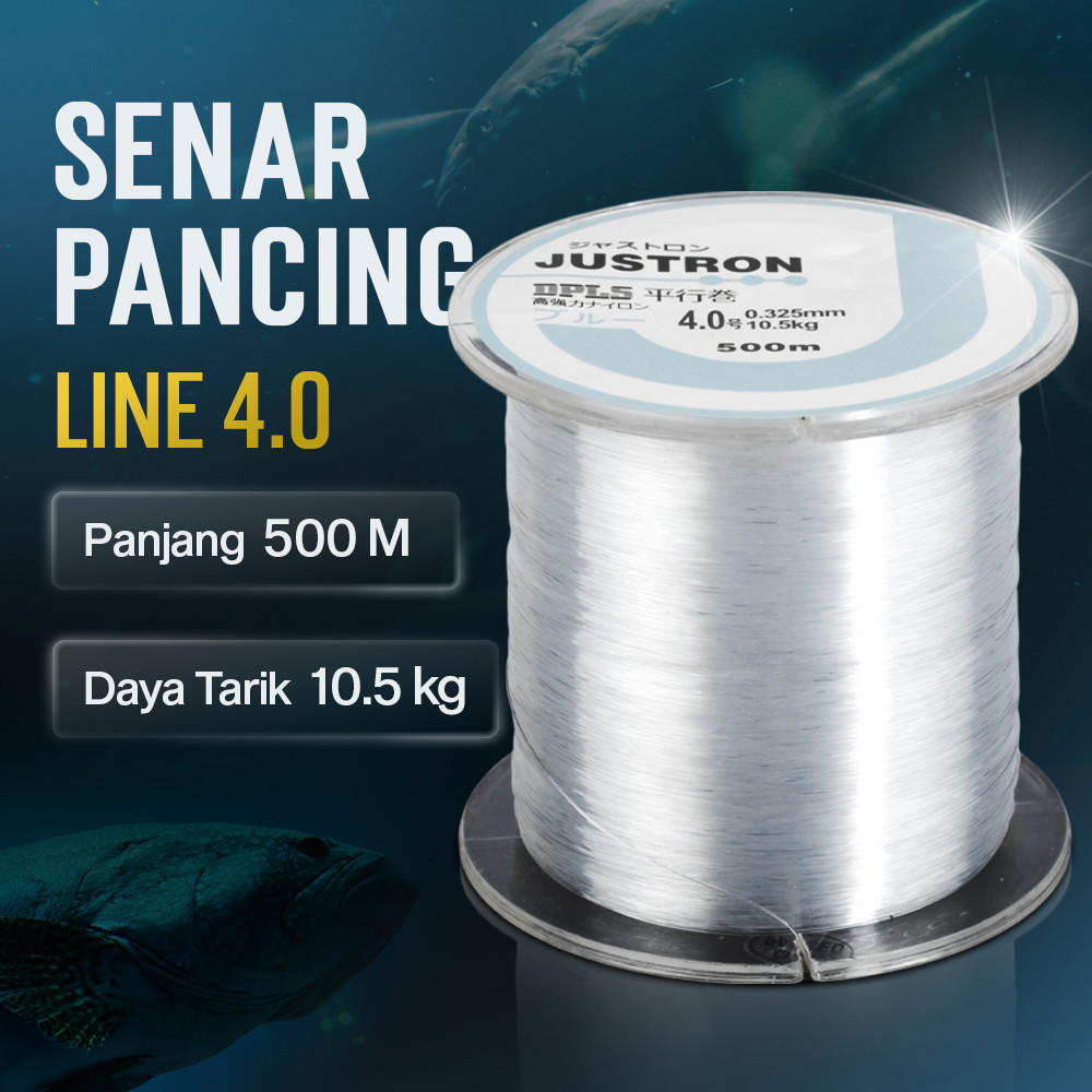 harga terbaik JUSTRON Senar Tali Pancing Nylon Series 500M - MR-500M