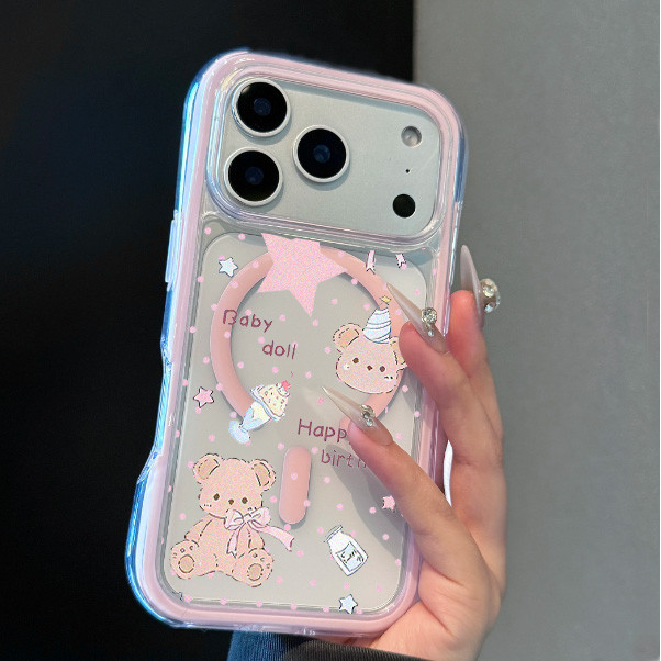 Beruang Menawan Mewah Case Iphone 17 Pro Max 13 Pro Max15 Plus 11 14 Pro Max 13 Pro Max 14 Plus 15 P