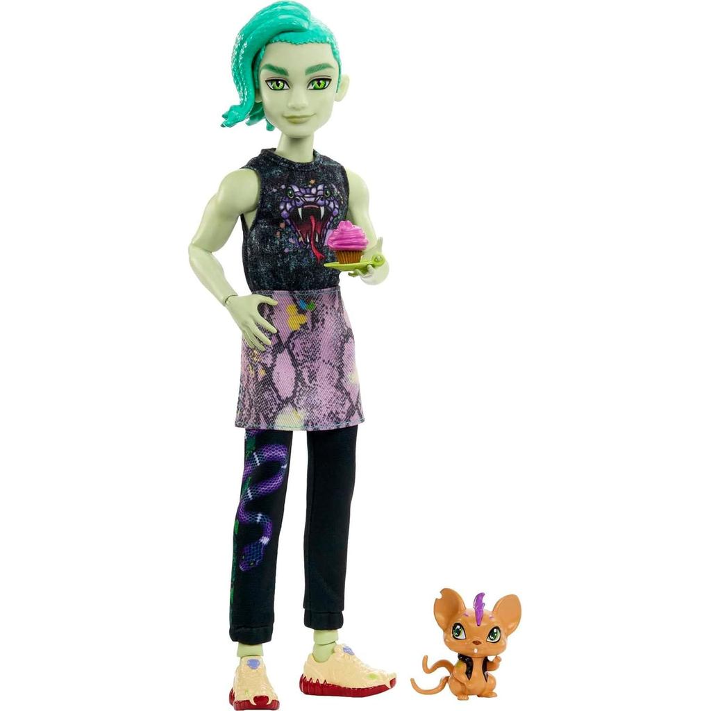 Monster High Deuce Gorgon Doll in Signature Look with Denim Snake Jacket