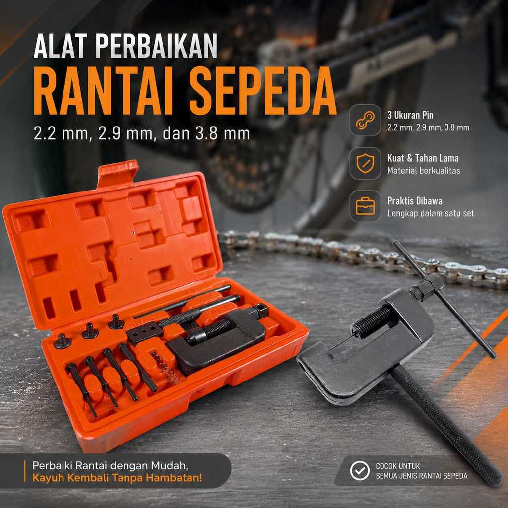 Alat Perbaikan Rantai Sepeda Bicycle Chain Breaker Tool Set BA-33 Universal Murah High Quality