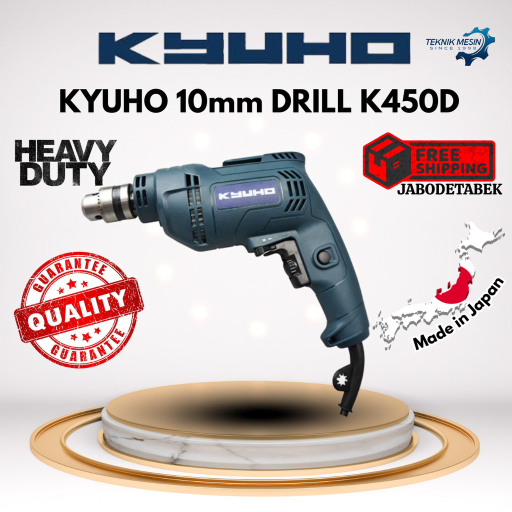 KYUHO  10mm DRILL K450D / MESIN BOR TANGAN / BOR LISTRIK KYUHO UNTUK KAYU DAN BESI