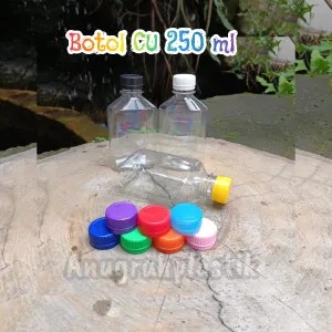 Botol Plastik CU 250 ml PET / Botol Gepeng 250 ml PER 10 PCS 250ml
