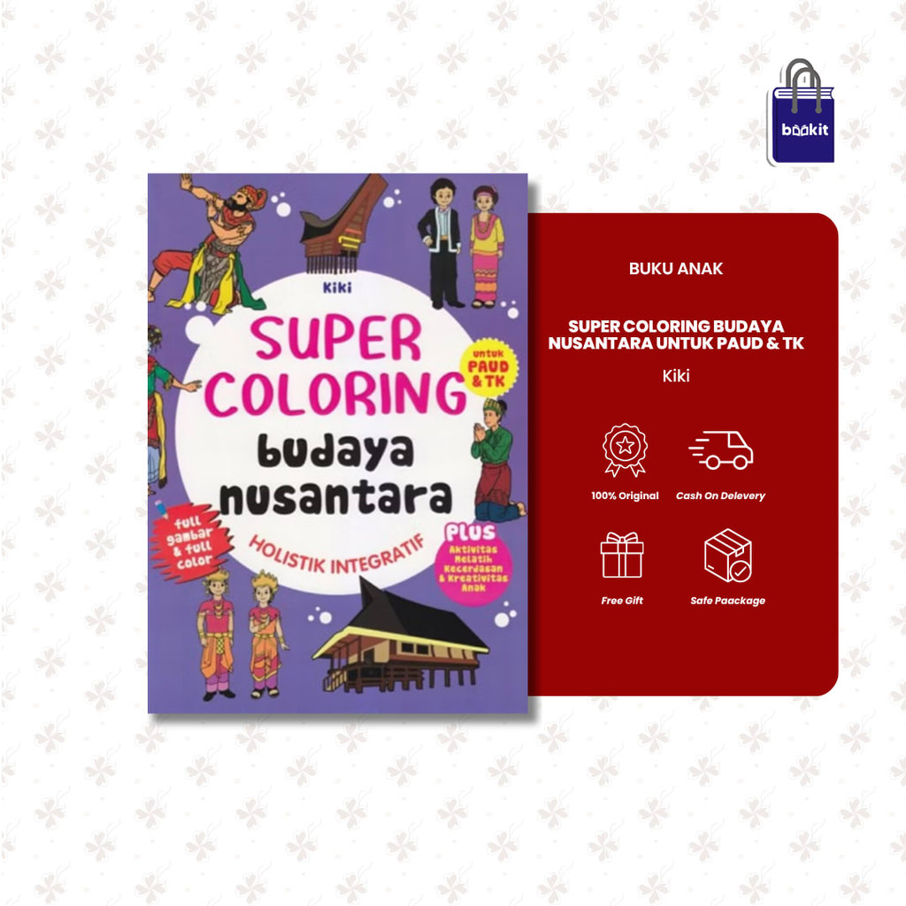 Bookit Store | Buku Anak - Super Coloring Budaya Nusantara Untuk Paud & Tk by Kiki