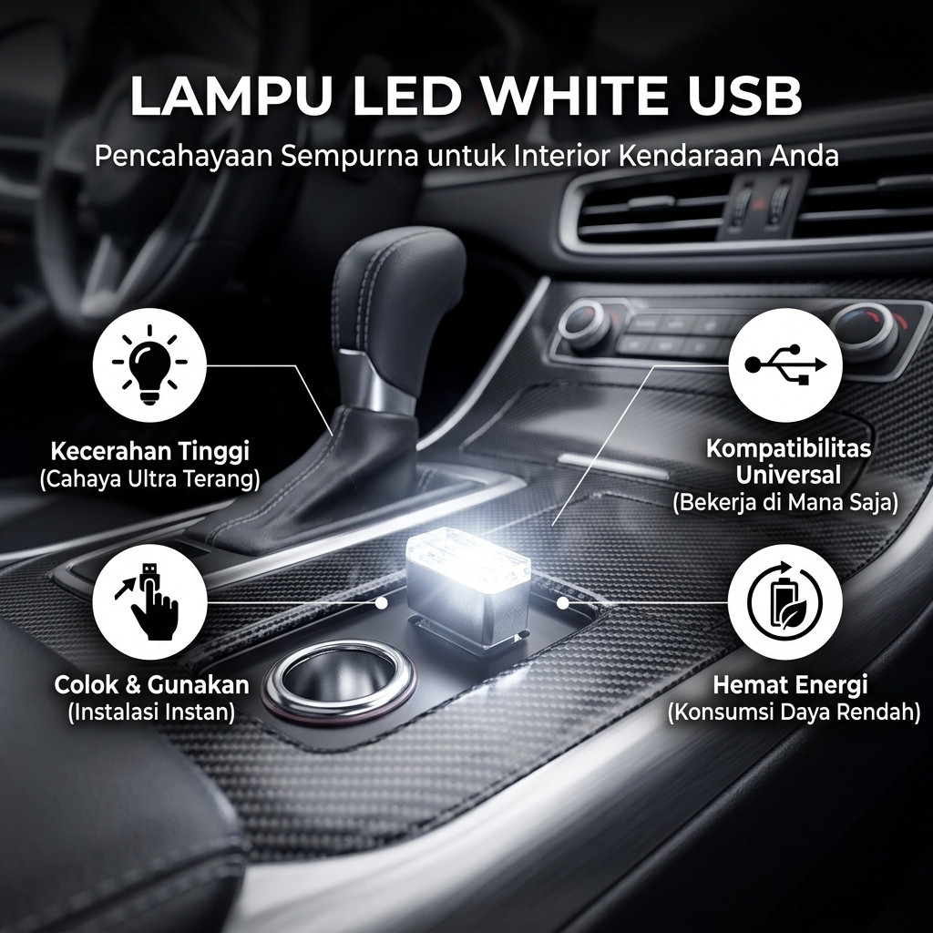 PHELENSEYE Lampu LED USB Mobil Dekorasi Car Interior Light 5V 0.034W - TY203