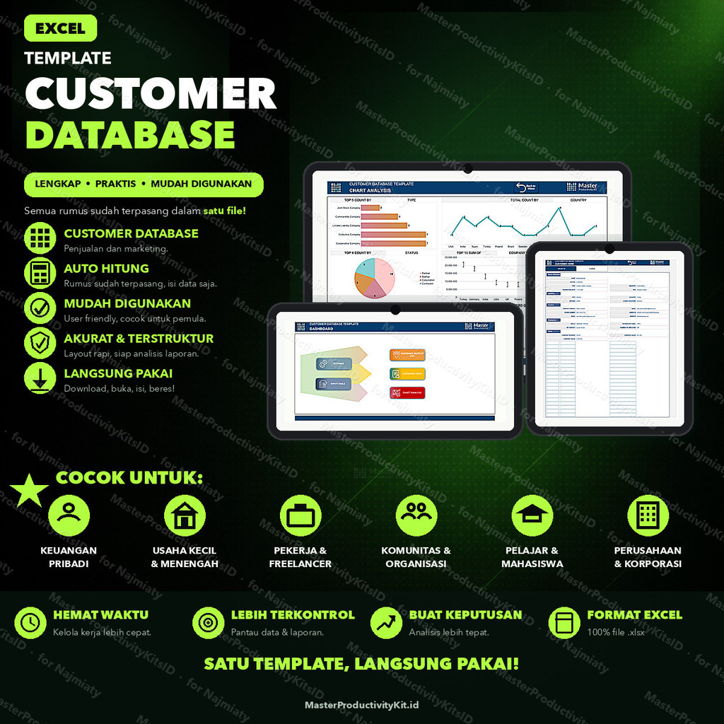 Template Customer Database Soft File Otomatis