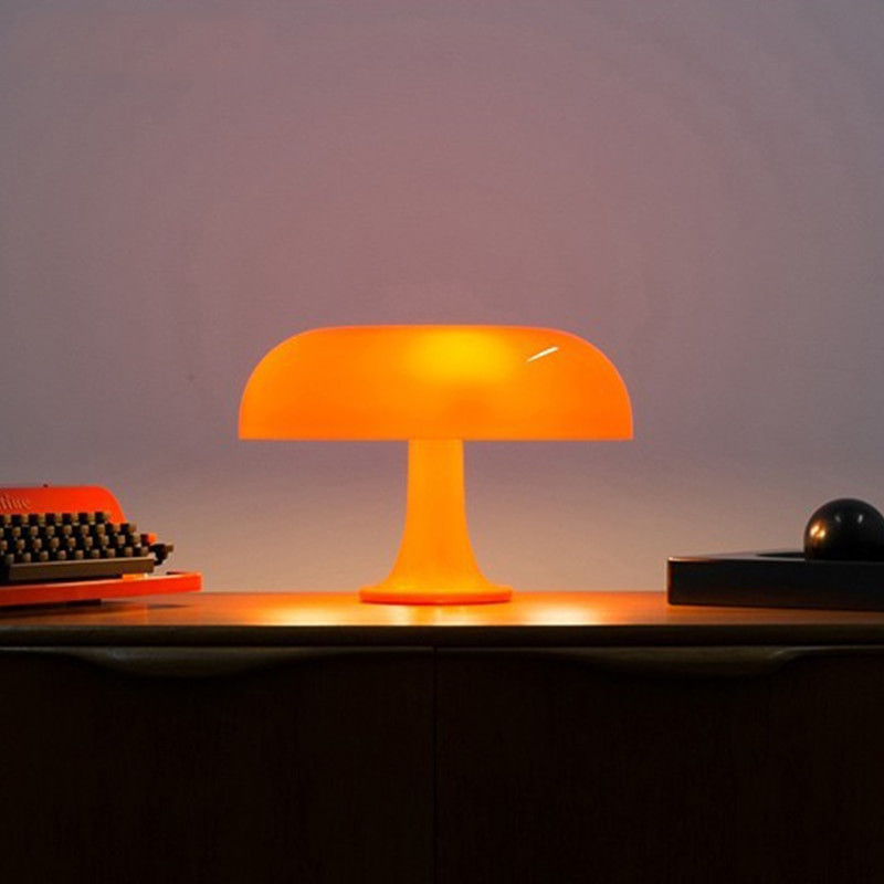 Lampu Meja Hias LED YIJUN TL102 Mid Century Mushroom 12W 3in1 Color Dimmer USB