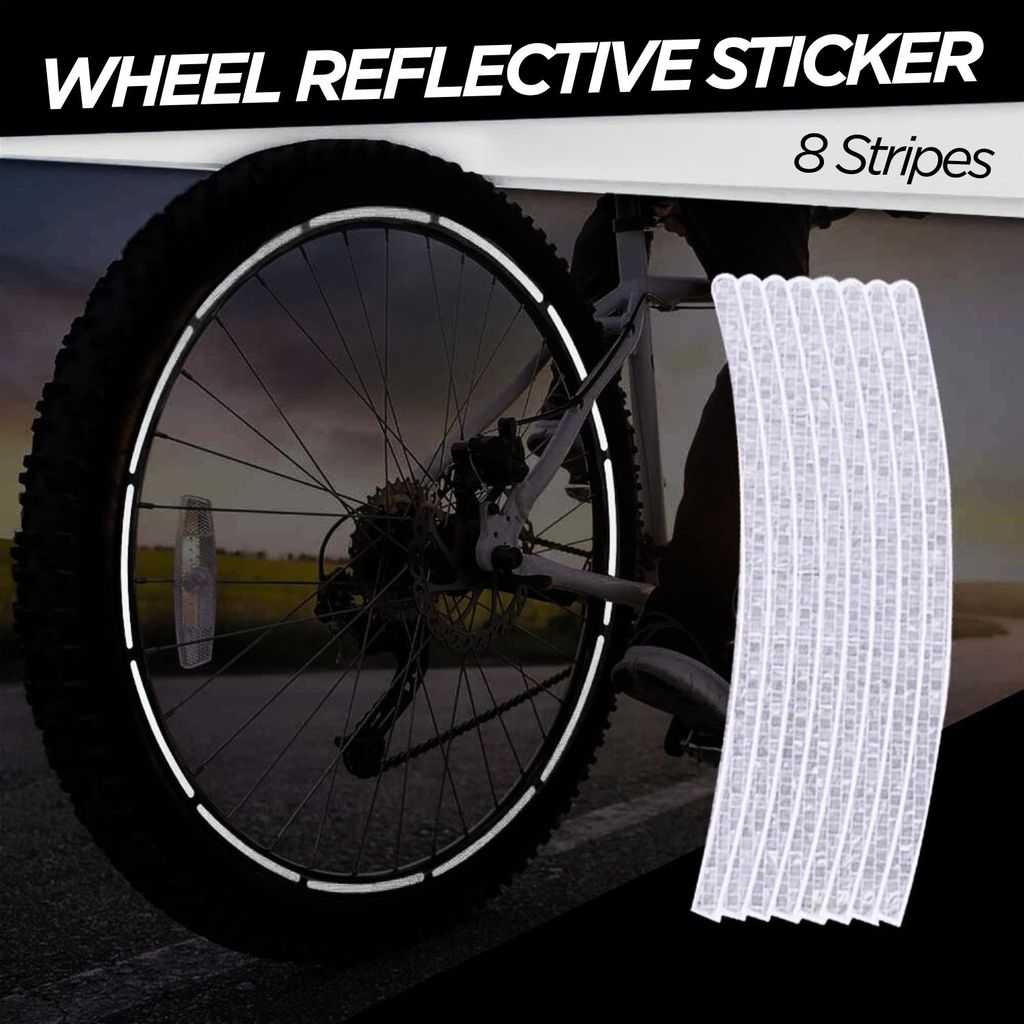 Stiker Velg Roda Sepeda Bicycle Wheel Reflective Sticker 8 Strip - A-0001