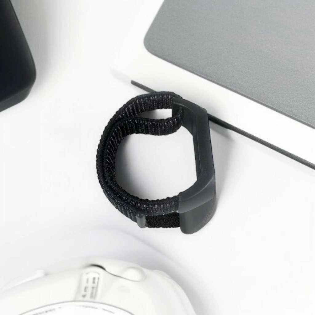 Band Strap Nylon Loop For Xiaomi Mi Band 5/6/7 Warna Hitam
