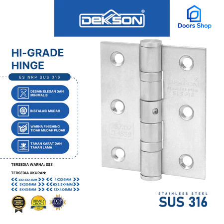 DEKKSON Non Removable Pin Hinge Engsel Kupu NRP ESS 316 SUS 316