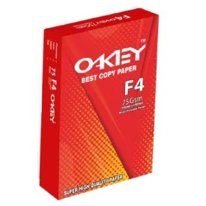 Kertas F4 HVS merek Okey 1 Rim 75 gram