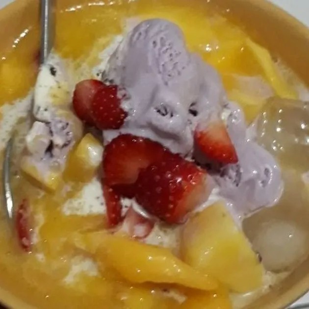 sop buah keju kuah mangga