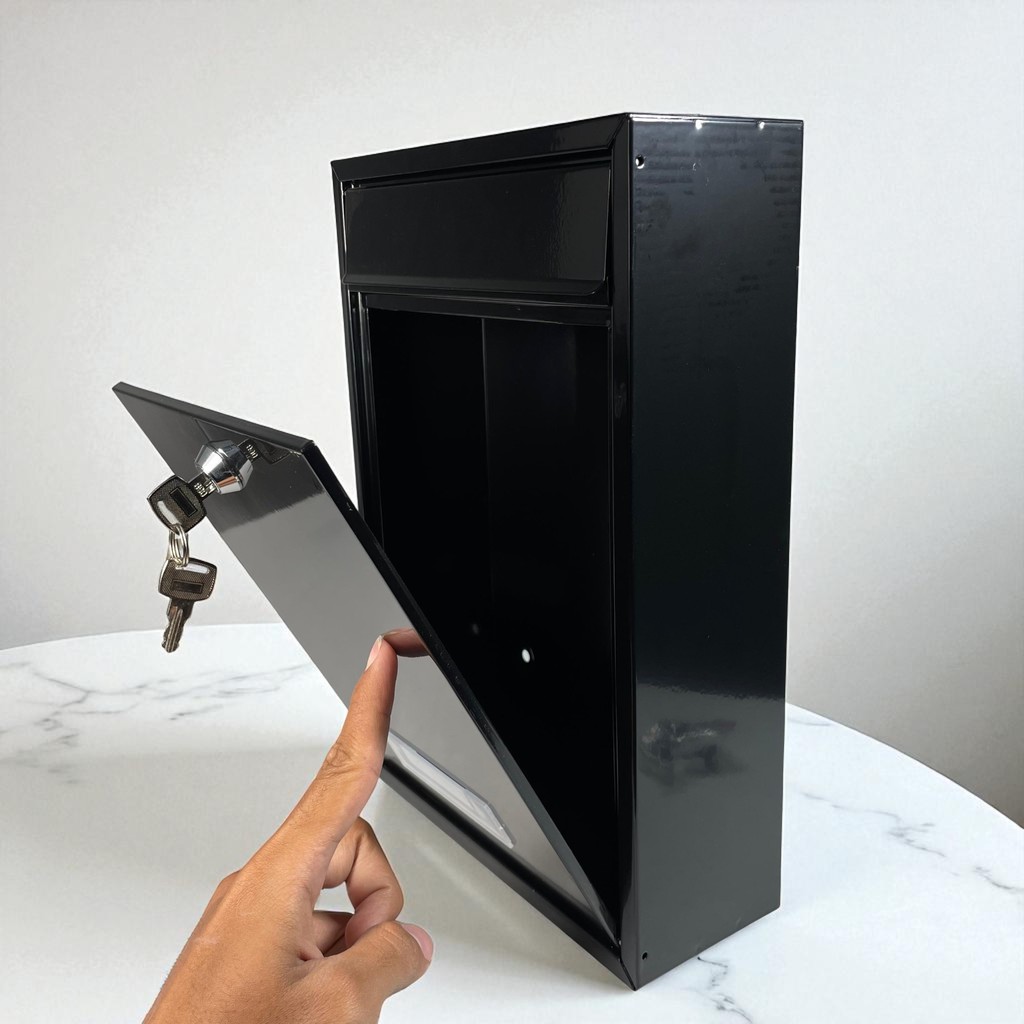 Kotak Surat Pos Dinding Metal Mailbox Outdoor Anti Karat dengan Kunci Aman KH-32 JUNLANG