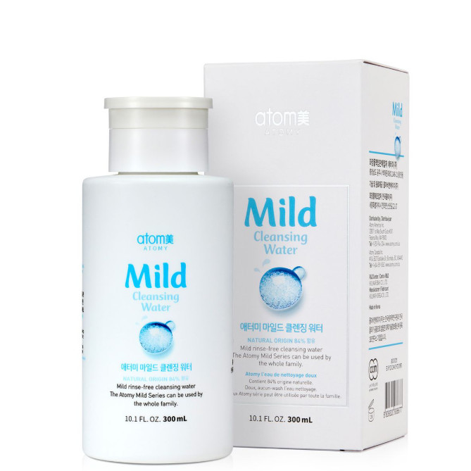 ATOMY MILD CLEANSING WATER 300ml | Mampu menghapus lapisan riasan berat dengan cepat dan tetap lembu