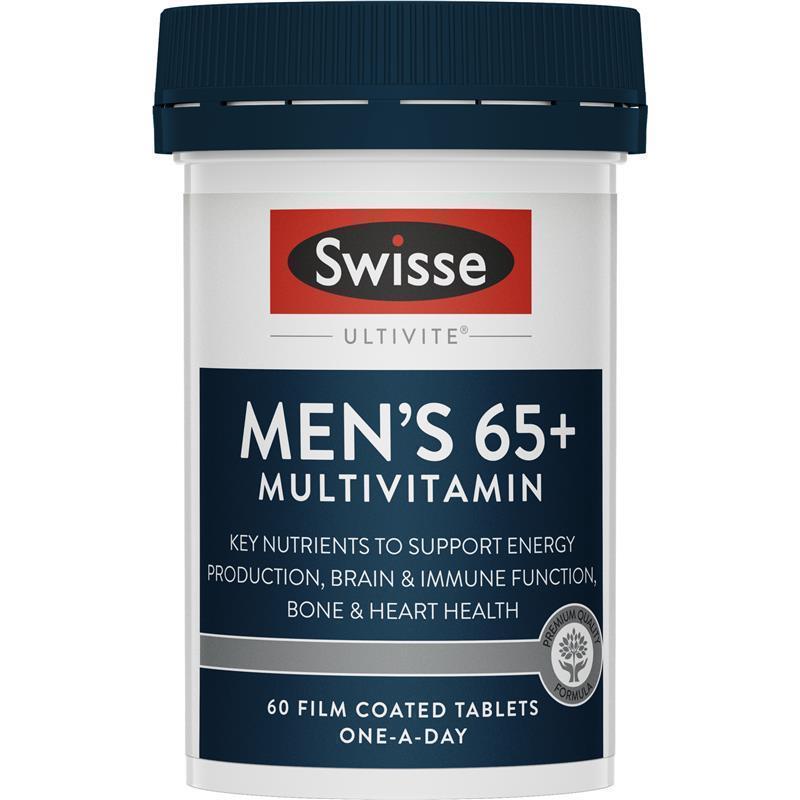 Swisse Mens Multivitamin 65+ 60 Tablets Multivitamin Pria Lansia Kualitas Terbaik Original