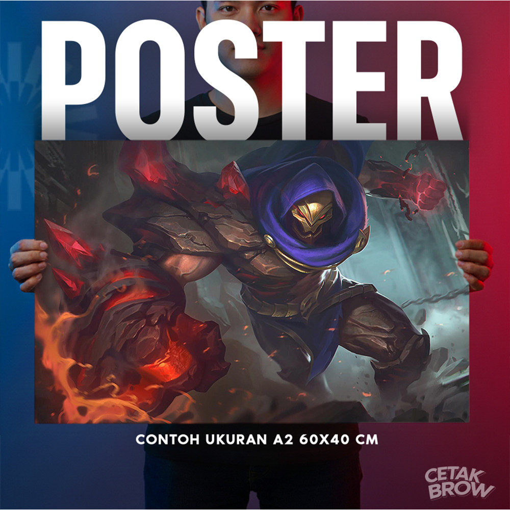 Poster MLBB Hero All Star Hiasan Dinding Kamar Cowok Dekorasi Studio Gaming Estetik Art