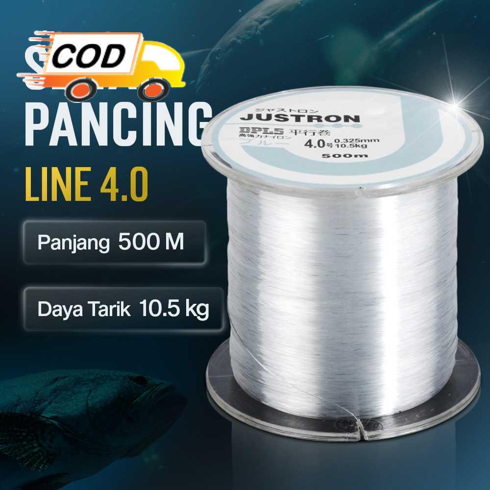 Senar Tali Pancing Super Kuat Nilon 500M Tahan Lama Benang Ikan Besar Laut Danau Sungai