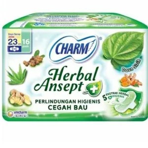 Charm Herbal Ansept 23cm wing 16Pads