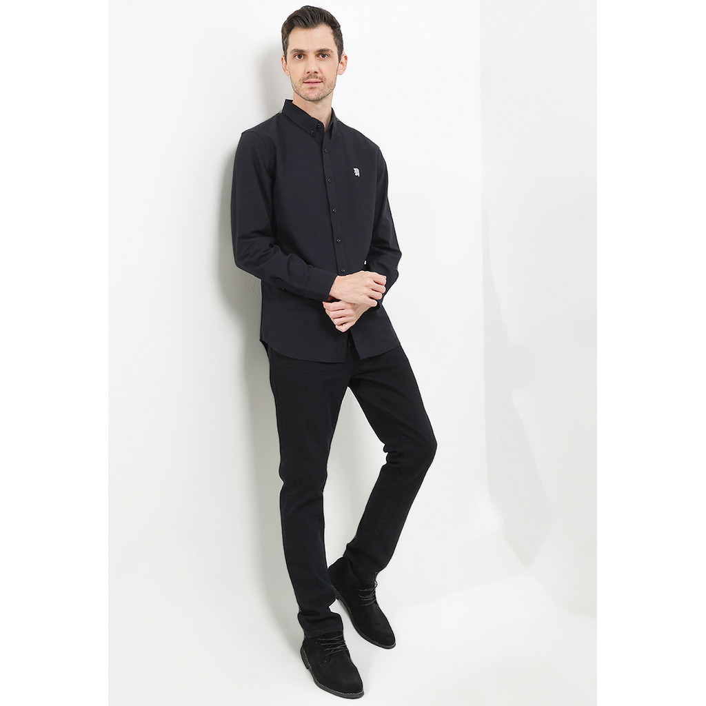 Giordano Men's Oxford Mini Lion Shirt 0104508309