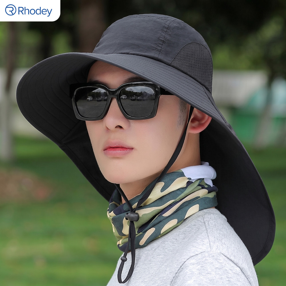 Rhodey Topi Rimba Outdoor Anti UV Waterproof Boonie Hat Nilon - BH031