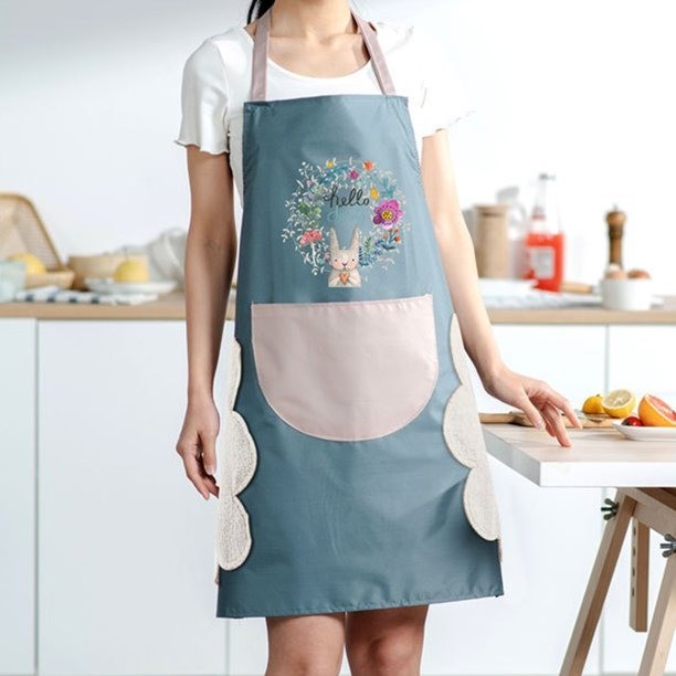 Swokii Celemek Masak Apron Dapur Model Kantong Anti Minyak Waterproof - JJ65