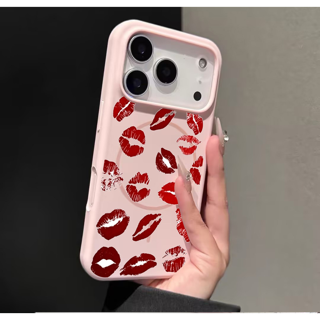 Merah Bibir Bold Case Oppo Reno 15F 5G A6X A6 A3X A5I Pro A6T Pro 14F A5 2025 Case