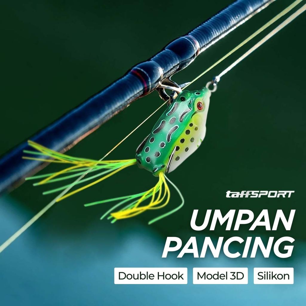 Umpan Pancing Kodok Buatan Frog Lure Ikan Predator Gabus Toman Air Tawar Top Water Anti Nyangkut Str