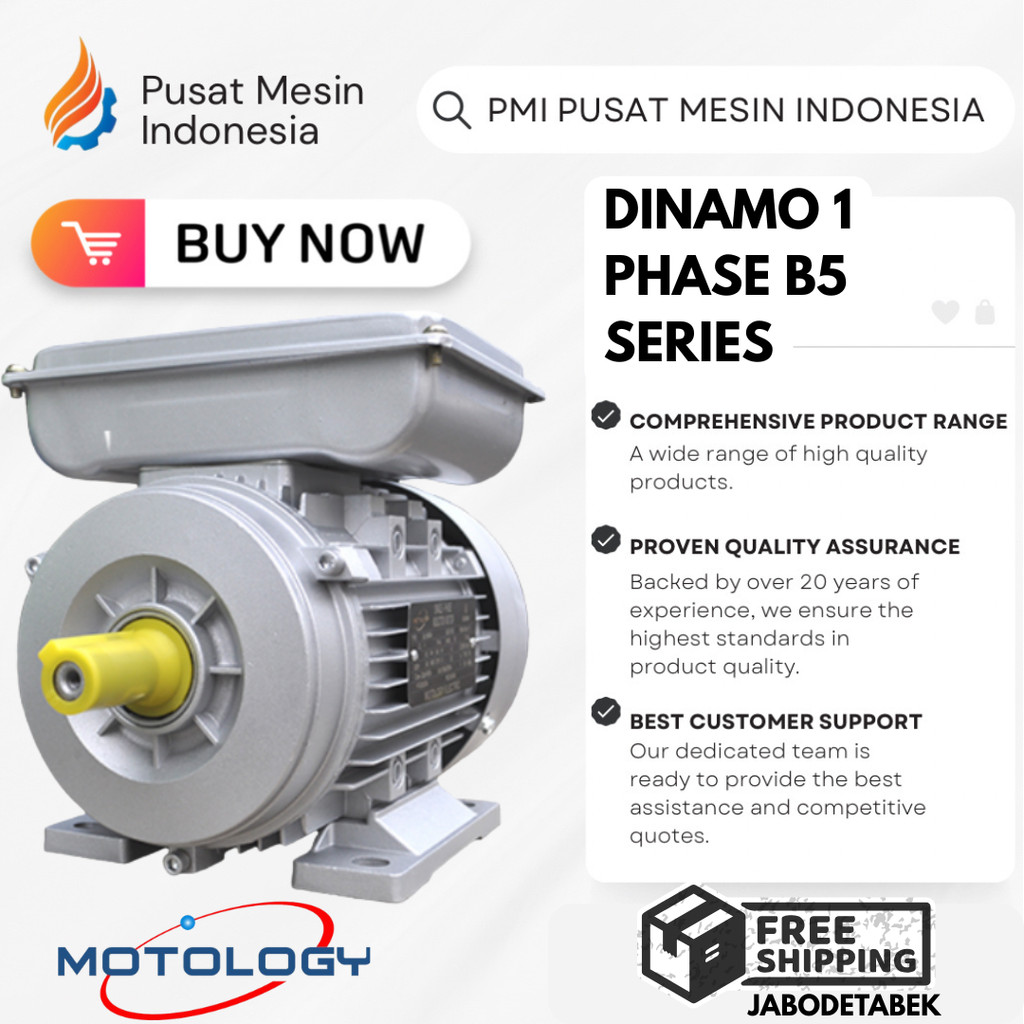 MOTOLOGY DINAMO 1PHASE 2P 0,75KW 1HP B5 jsndnjs
